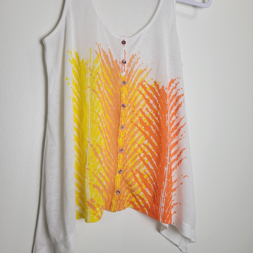 Free People Linen Blend Flowy Tank Top Size XS - Picture 3 of 5
